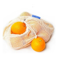 Eco-friendly reusable organic small net bag pure natural cotton mesh bags